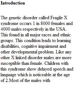 Fragile X Syndrome